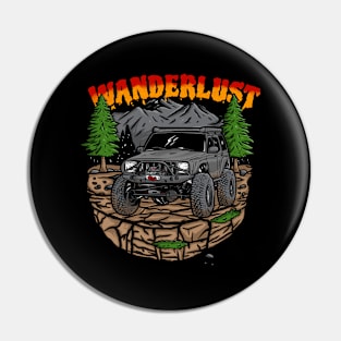 Wanderlust Grey Jeep Holiday T-shirt Pin