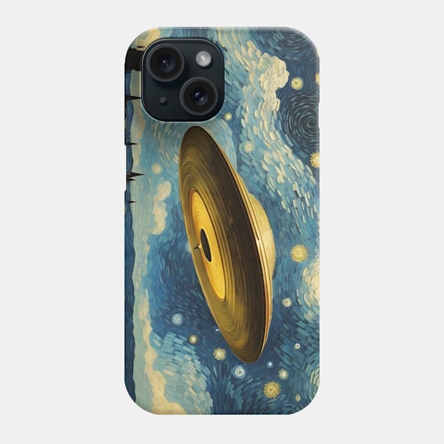 Vincent Van Gogh UFO Alien Starry Night Phone Case by RetroSalt