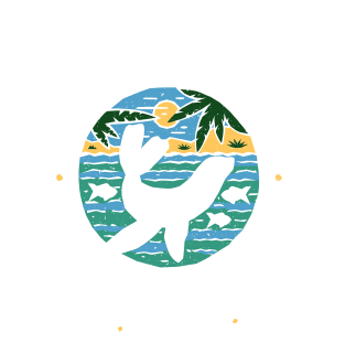 Save The Ocean Sea lion - Keep The Sea Plastic Free - Beach Scene. Magnet