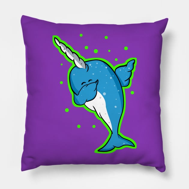 Narwhale Dabbing Pillow by mailboxdisco