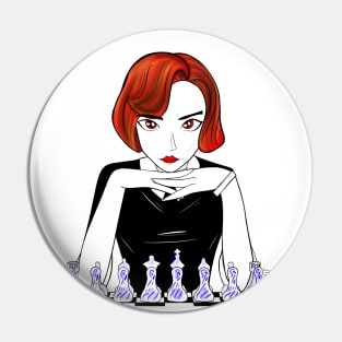 beth harmon in white talavera chess Pin