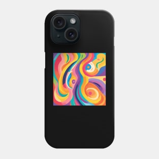 Abstract colorful swirls Phone Case