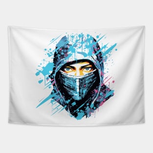 Ninja Game Urbain City Life Mistery Shadow Abstract Tapestry