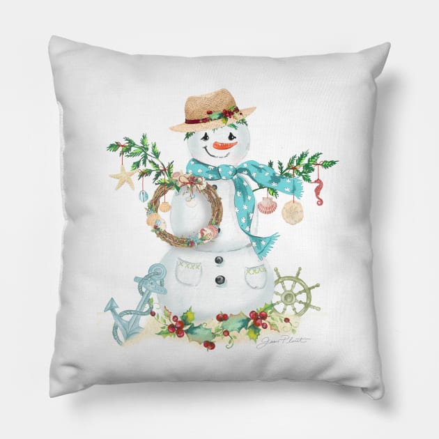 Coastal Christmas F2 Pillow by Jean Plout Designs