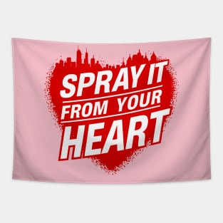 Graffiti Heartbeat Vibes Tapestry