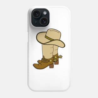 WILD West Cowboy Boots Cowboy Hat Phone Case