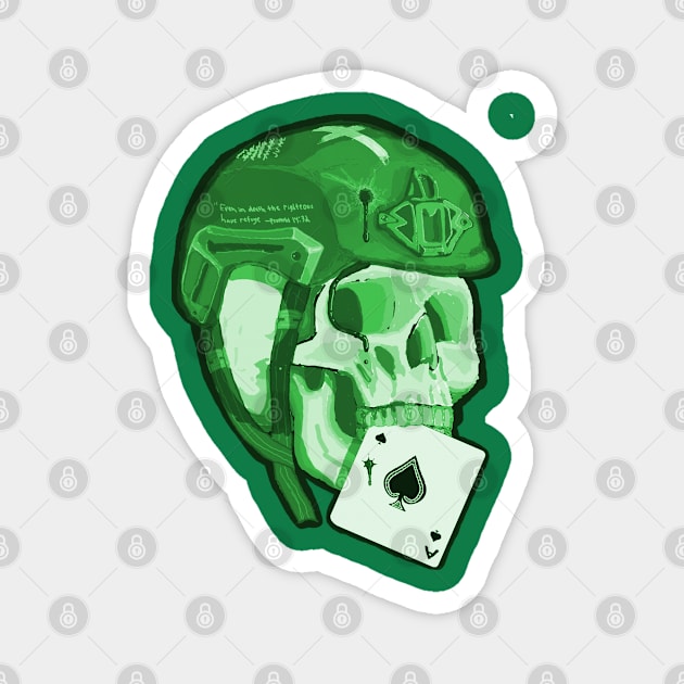 Skull (Green) Magnet by HazardZone