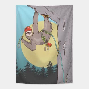 Sloth Rock climbing Tapestry