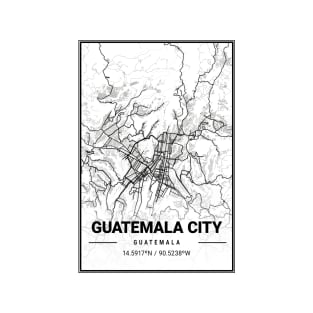 Guatemala City Light City Map T-Shirt