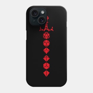 Polyhedral Dice Set Red TRPG Tabletop RPG Gaming Addict Phone Case