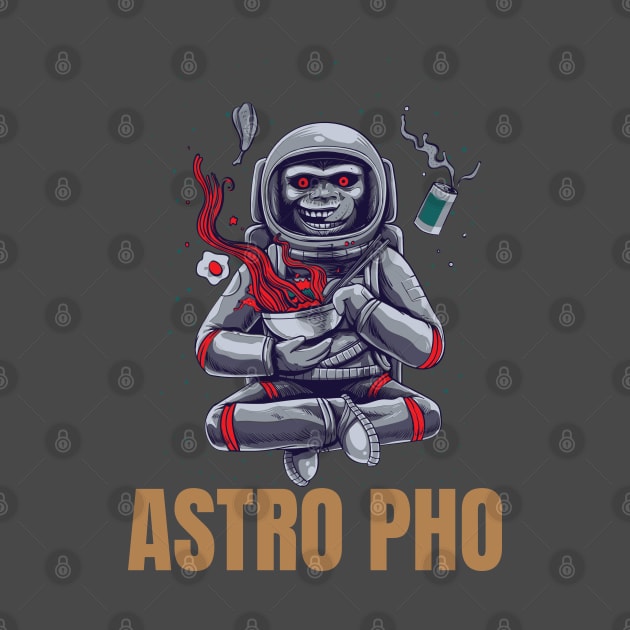 astronaut eating pho sho by debageur