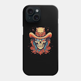 Cyberpunk Rockstar Cowboy Skull Phone Case