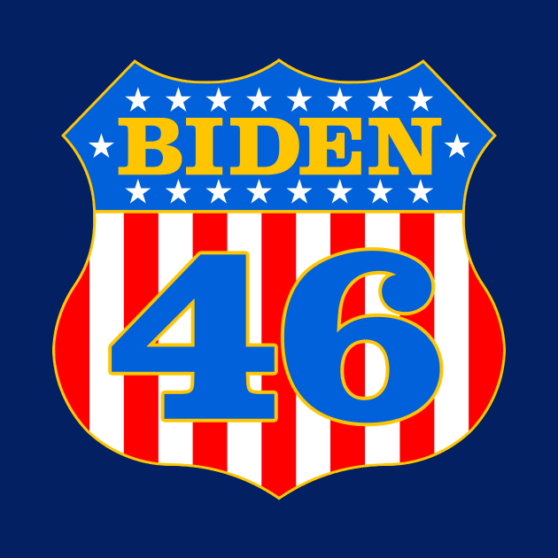 Biden 46 Patriotic Shield by MotiviTees