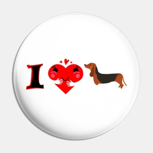 I heart my Dachshund Pin