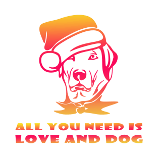 All you need is love and dog , cute dog face T-Shirt