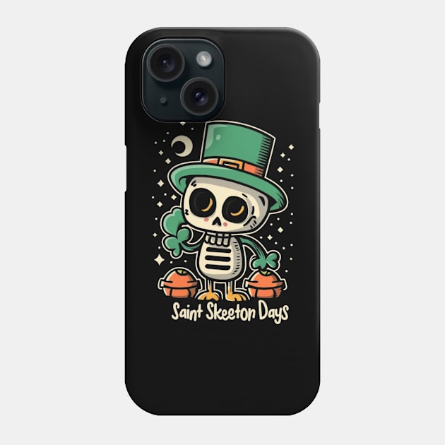 Saint skeleton days Phone Case by Ridzdesign