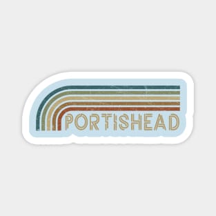 Portishead Retro Stripes Magnet