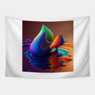 Living Life in Colour Paint Drops Tapestry