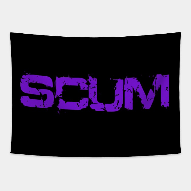 SCUM Funny Cool Text Word III Tapestry by NoMans