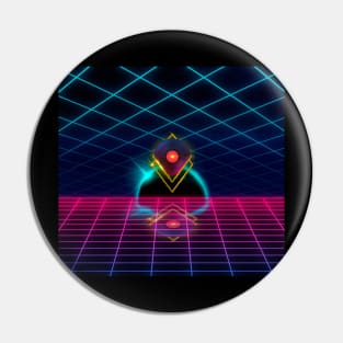 Retro LP Synthwave Pin