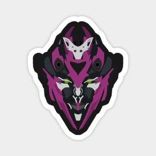 Vector purple robot head Magnet