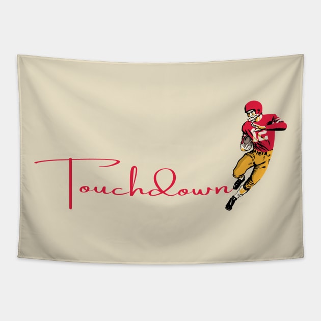 Touchdown Chiefs! Tapestry by Rad Love