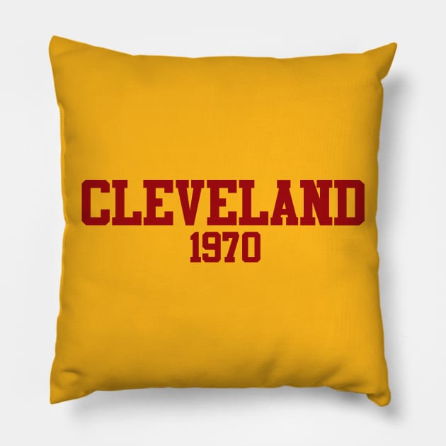 Cleveland 1970 (variant) Pillow by GloopTrekker