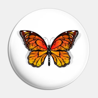 Orange Butterfly Monarch Pin