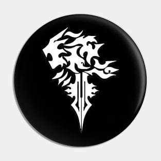 Logo FF8 Blanco Negro Pin