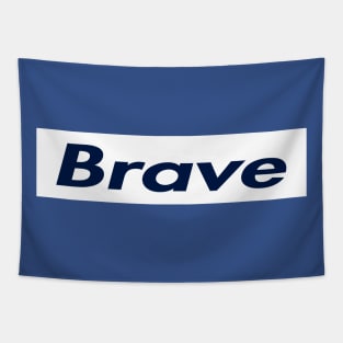 SUPER BRAVE LOGO Tapestry