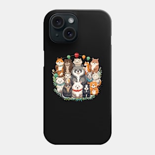 Dogs enjoy new year Phone Case