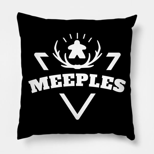 Meeples Board Games - Meeple, Board Game, Tabletop Nerd and Geek Pillow by pixeptional
