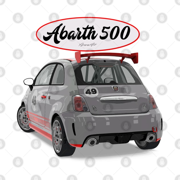 ABARTH 500 Back by PjesusArt