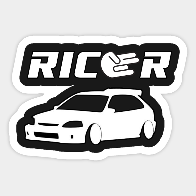 Consequent Master diploma Sociaal Ricer car tuning - Ricer - Sticker | TeePublic