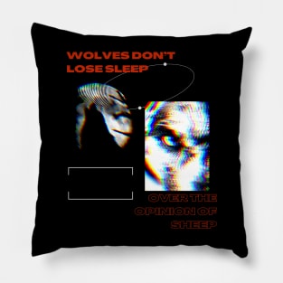 Wolf quote Pillow