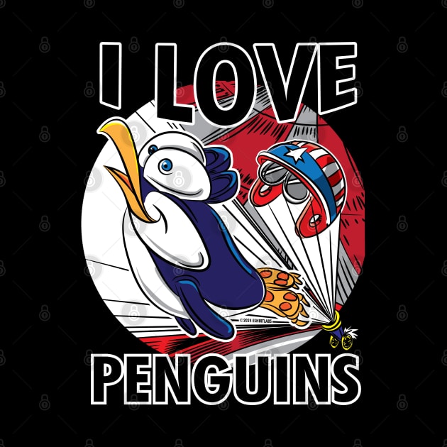 Penguin I Love Penguins by eShirtLabs