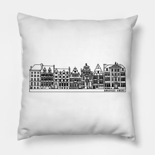 Korenlei Ghent Drawing Lineart Pillow