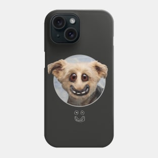 Dog Face / Grey Outline Design Phone Case