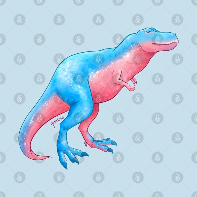 Transgender Pride Dinosaur by Qur0w