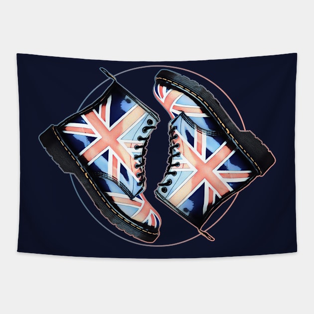 Union Jack Flag Dr Martens Tapestry by CACreative