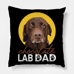 Chocolate Labrador Dad Pillow