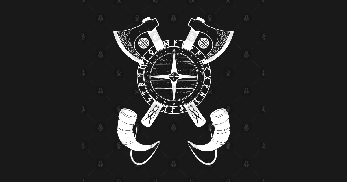 Odin's Shield | Norse Pagan Symbol - Odin Viking Shield - T-Shirt