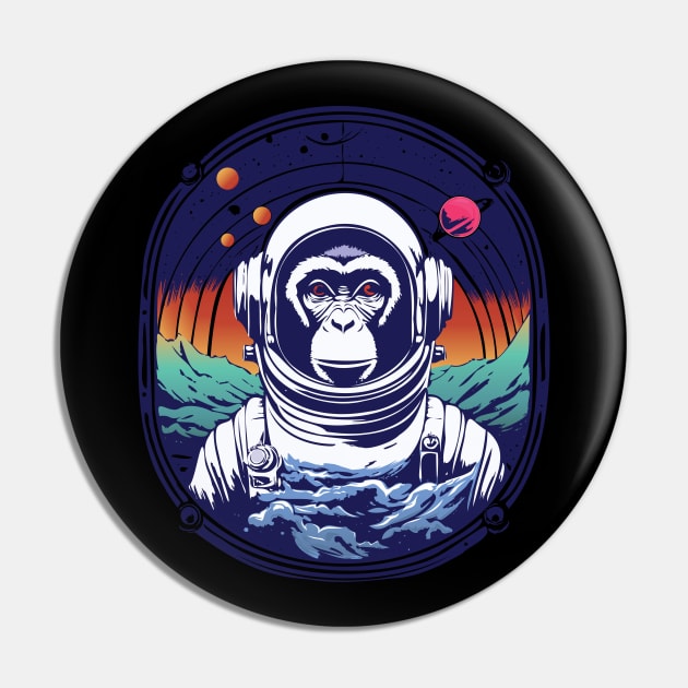 Space Monkey Astronaut Pin by Buntoonkook