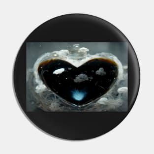 Black Broken Heart Art in Sunset /  Broken Hearts Unwind Designs Pin