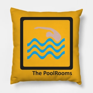 The Backrooms - The PoolRooms - Black Outlined Design Pillow