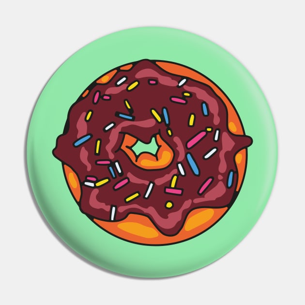 Chocolate Donut Pin by okpinsArtDesign