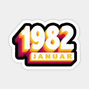 Januar 1982 0 42 Jahren Mann Frau Geburtstag Magnet