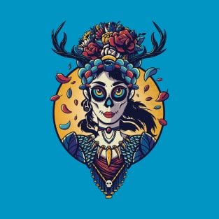 Day of the Dead - Antler Girl T-Shirt