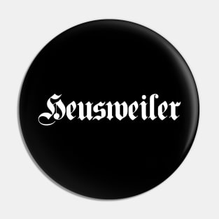 Heusweiler written with gothic font Pin