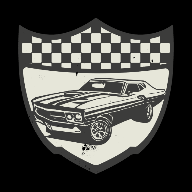 Racing Car Muscle Car Logo Motorsports by Foxxy Merch